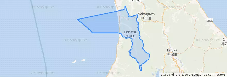 Mapa de ubicacion de Embetsu.