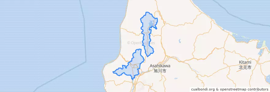 Mapa de ubicacion de 雨竜郡.