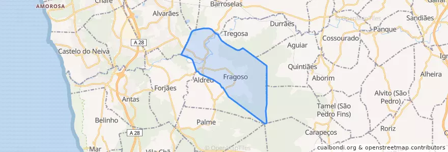 Mapa de ubicacion de Fragoso.