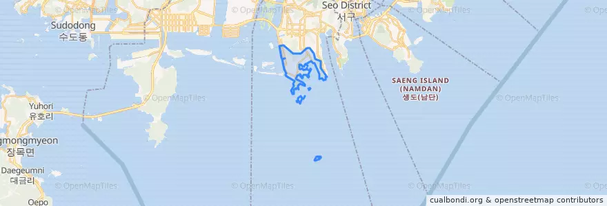 Mapa de ubicacion de 다대동.