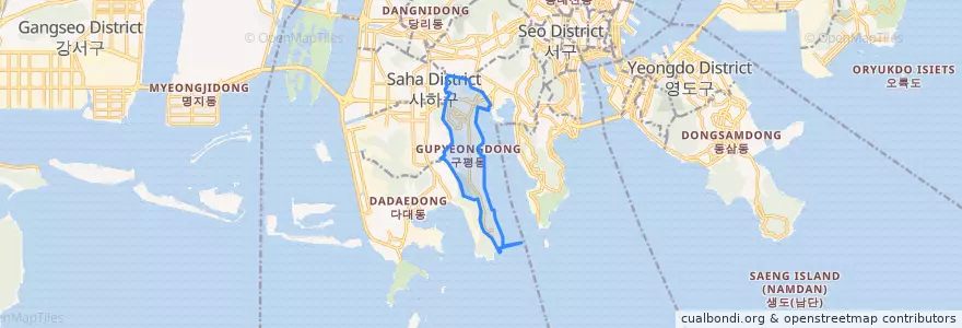 Mapa de ubicacion de 구평동.
