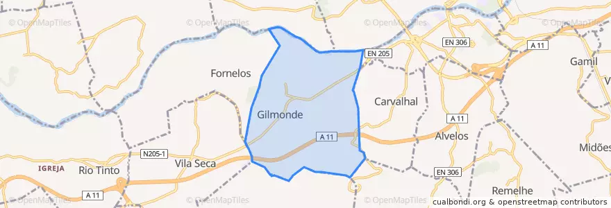 Mapa de ubicacion de Gilmonde.
