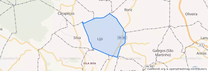 Mapa de ubicacion de Lijó.