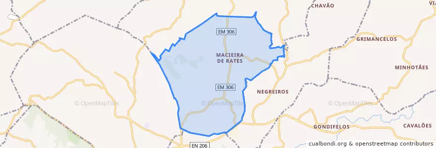 Mapa de ubicacion de Macieira de Rates.