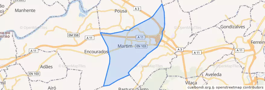 Mapa de ubicacion de Martim.