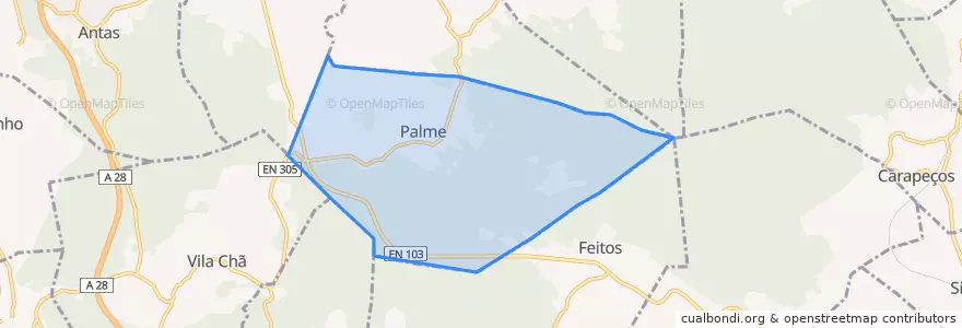 Mapa de ubicacion de Palme.