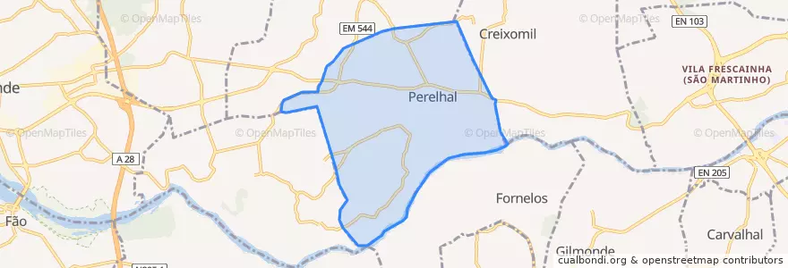 Mapa de ubicacion de Perelhal.