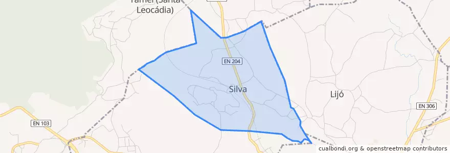 Mapa de ubicacion de Silva.