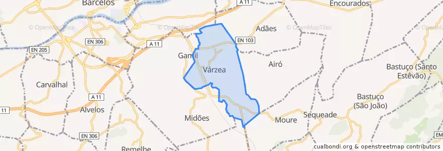 Mapa de ubicacion de Várzea.
