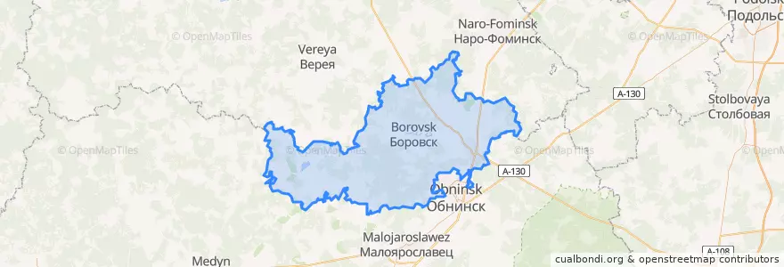 Mapa de ubicacion de Боровский район.