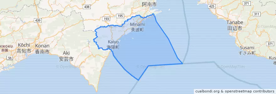 Mapa de ubicacion de Kaifu County.