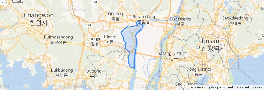 Mapa de ubicacion de 가락동.
