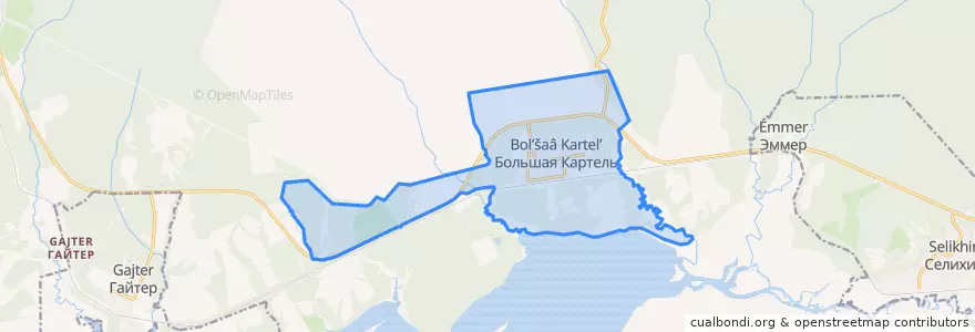 Mapa de ubicacion de сельское поселение Село Большая Картель.