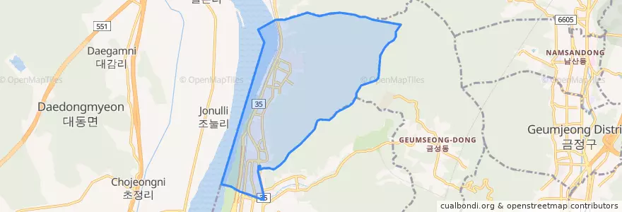 Mapa de ubicacion de 金谷洞.