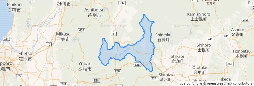 Mapa de ubicacion de 南富良野町.