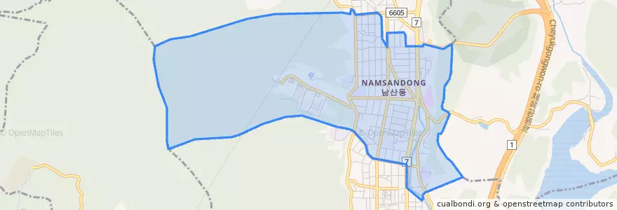 Mapa de ubicacion de Namsan-dong.