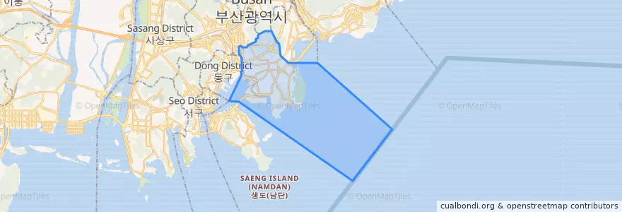 Mapa de ubicacion de Nam-gu.