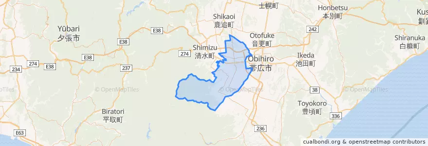 Mapa de ubicacion de Memuro.