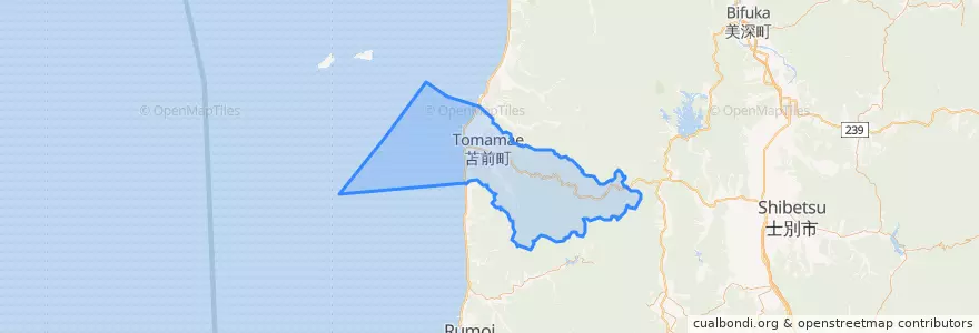 Mapa de ubicacion de 苫前町.