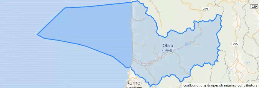 Mapa de ubicacion de 小平町.