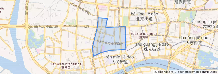 Mapa de ubicacion de 光塔街道.