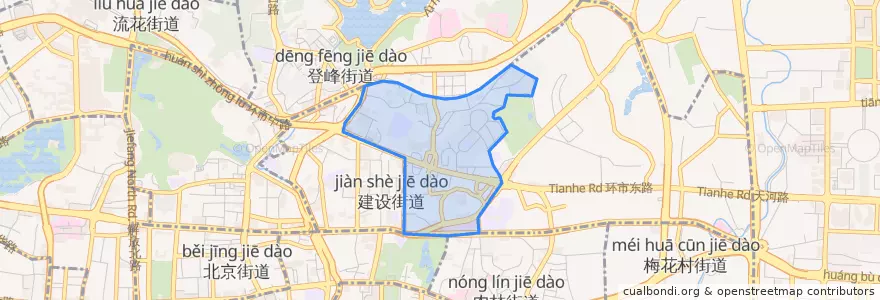 Mapa de ubicacion de 华乐街道.