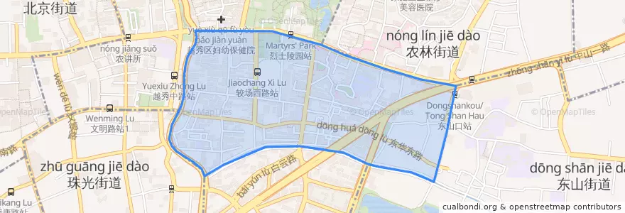 Mapa de ubicacion de 大东街道.