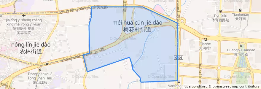 Mapa de ubicacion de 梅花村街道.