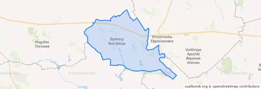 Mapa de ubicacion de Быстрецкий сельсовет.