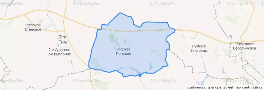 Mapa de ubicacion de Погоженский сельсовет.