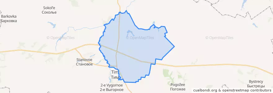 Mapa de ubicacion de Тимский сельсовет.