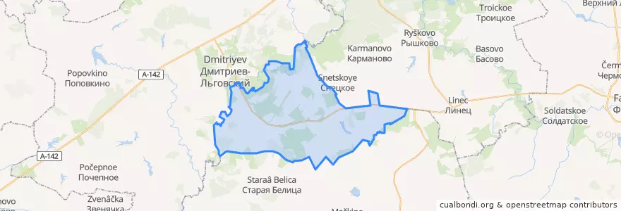 Mapa de ubicacion de Новопершинский сельсовет.