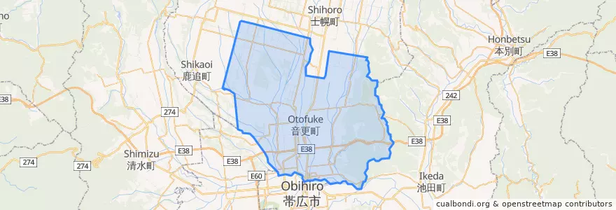 Mapa de ubicacion de Otofuke.