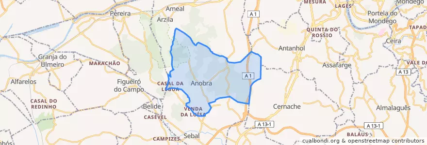 Mapa de ubicacion de Anobra.