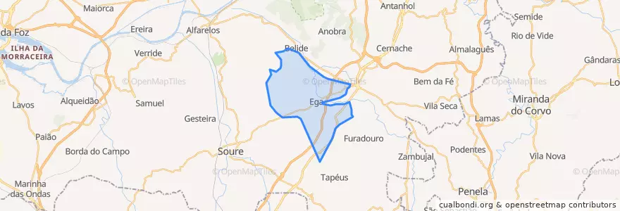 Mapa de ubicacion de Ega.