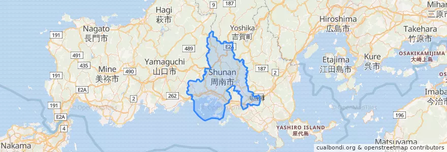 Mapa de ubicacion de Shunan.
