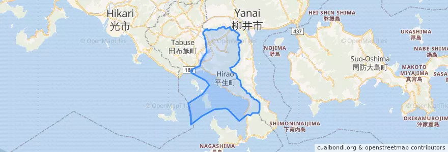 Mapa de ubicacion de 平生町.
