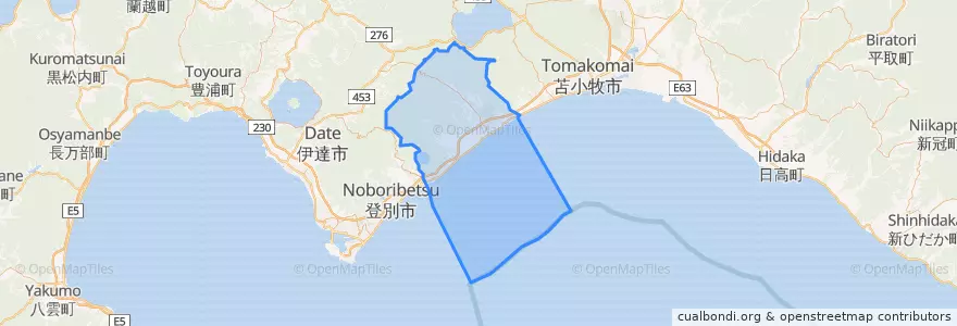 Mapa de ubicacion de Уезд Сираои.