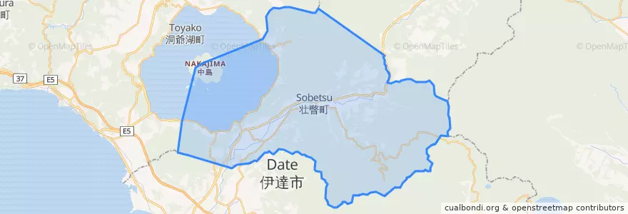 Mapa de ubicacion de 有珠郡.