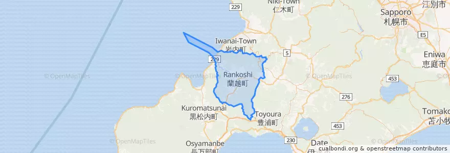 Mapa de ubicacion de Rankoshi.