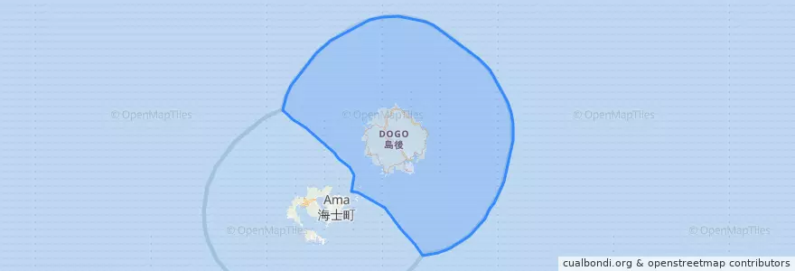 Mapa de ubicacion de 隠岐の島町.