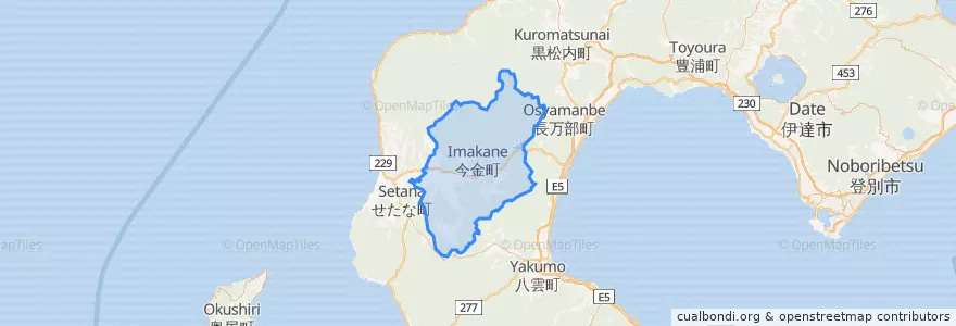 Mapa de ubicacion de 瀬棚郡.