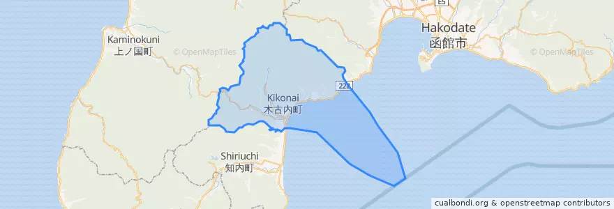 Mapa de ubicacion de Kikonai.