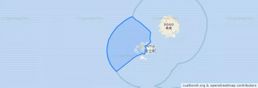 Mapa de ubicacion de 西ノ島町.