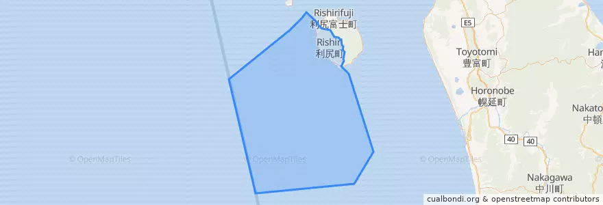 Mapa de ubicacion de Rishiri.
