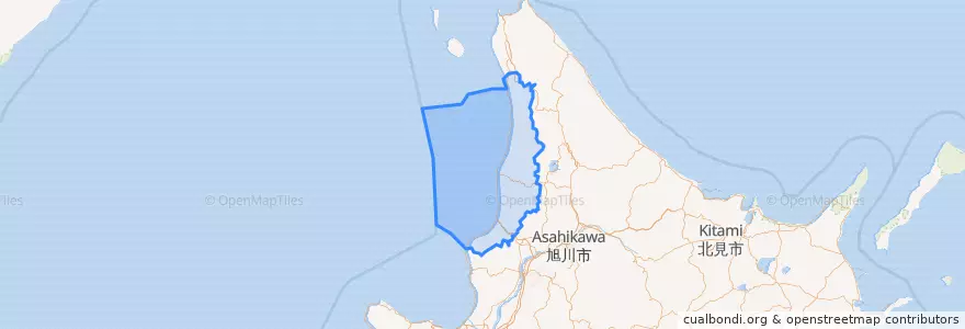 Mapa de ubicacion de Rumoi Subprefecture.