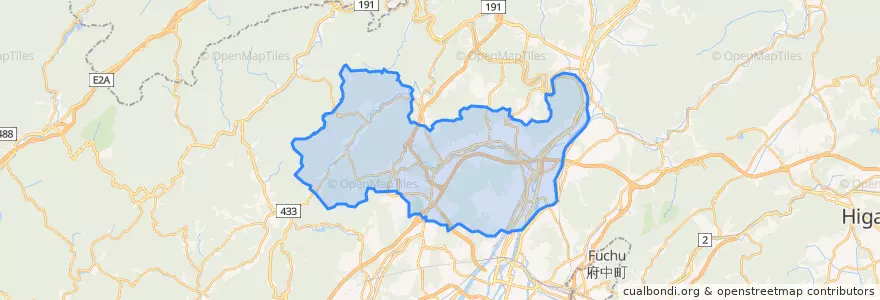 Mapa de ubicacion de 安佐南区.