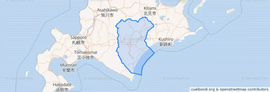 Mapa de ubicacion de 十勝総合振興局.