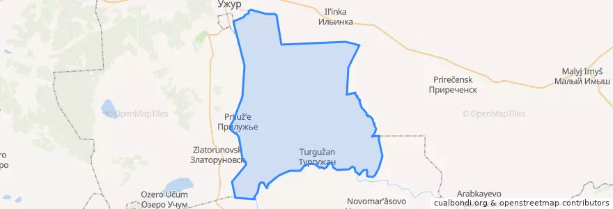 Mapa de ubicacion de Прилужский сельсовет.