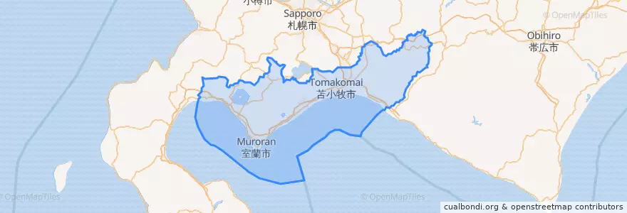 Mapa de ubicacion de 膽振綜合振興局.